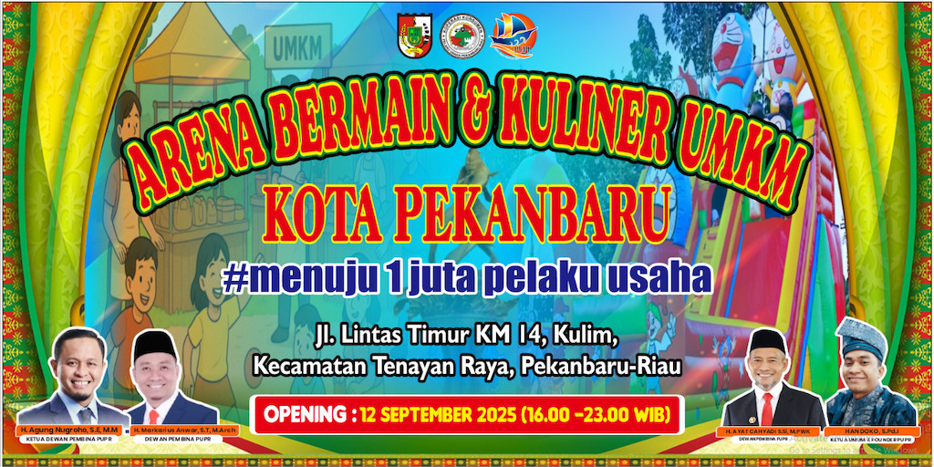 PUPR Pekanbaru Gelar Pembukaan Arena Bermain & UMKM Kuliner, Wali Kota Agung Nugroho Dijadwalkan Hadir
