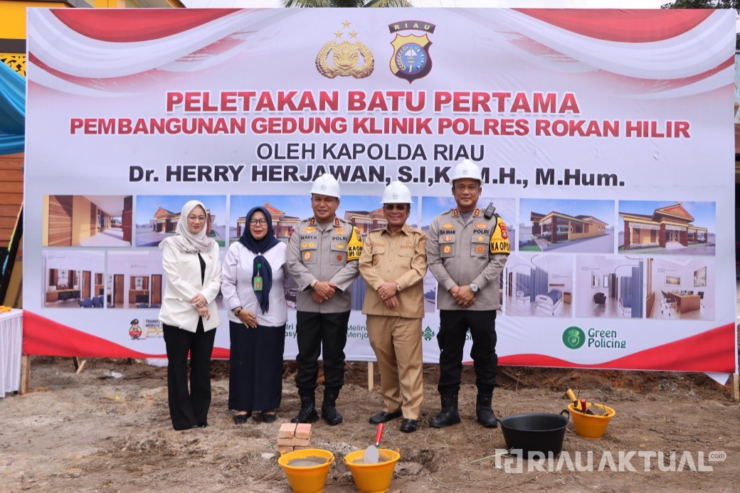 Peletakan Batu Pertama Klinik Polres Rohil, Kapolda Riau: Layanan Kesehatan Polri Diperkuat