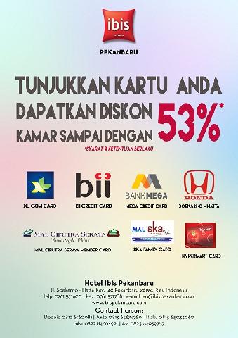 Hotel ibis Pekanbaru Beri Diskon Untuk Pelanggan Mall Ciputra dan Nasabah BII