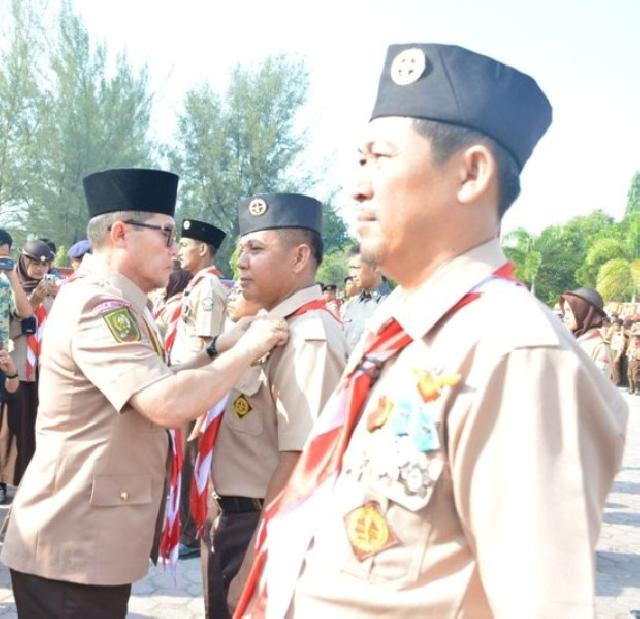 Wako Dumai Pimpin Upacara HUT Pramuka ke 55