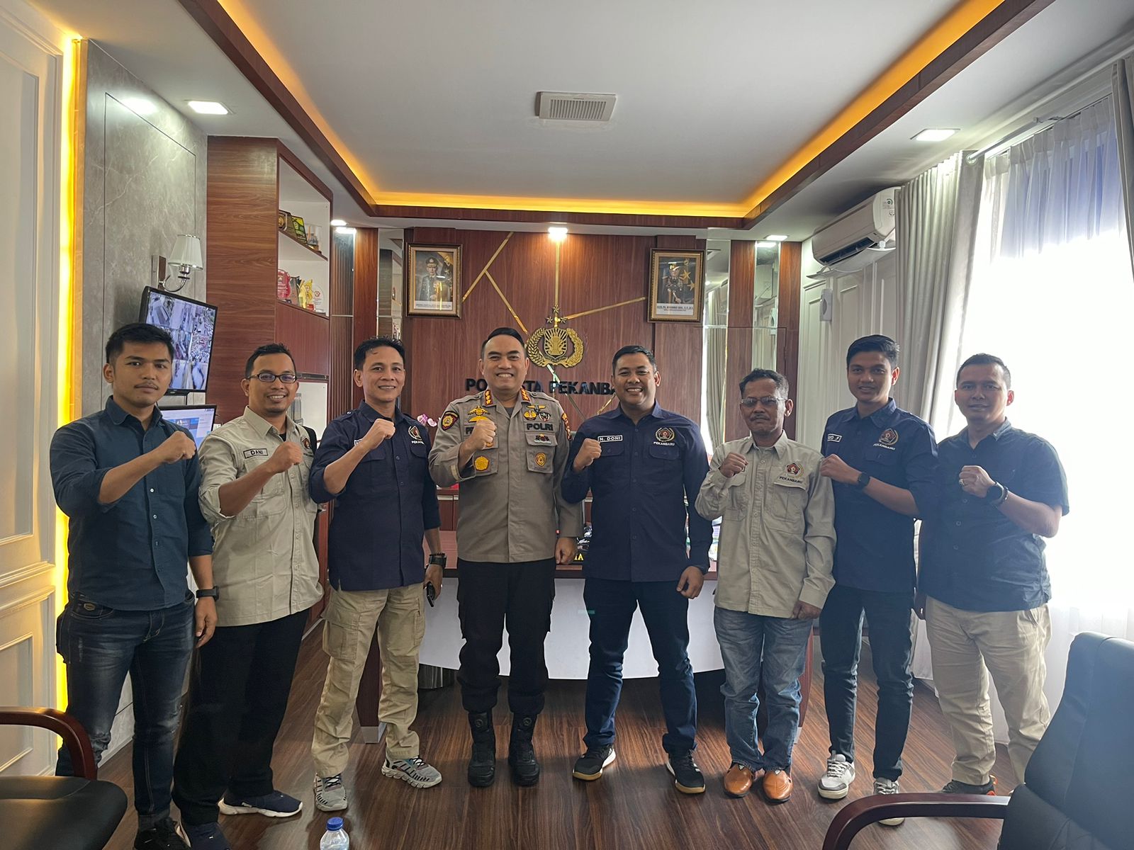 Audiensi PWI Pokja Pekanbaru dan Kapolresta, Kombes Pria Budi: Keberhasilan Kami Tergantung Peran Media