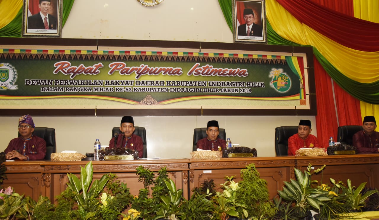 Milad Kabupaten Inhil ke 53, DPRD Inhil Gelar Paripurna Istimewa