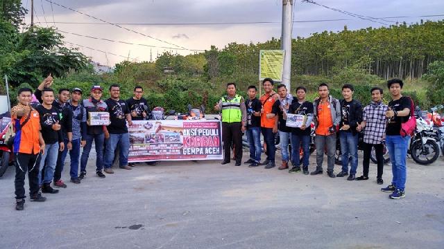 Peduli Kemanusiaan, Riau CBR Club Turun ke Jalan Galang Sumbangan Untuk Korban Gempa Aceh