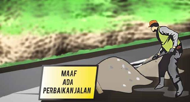 Warga Desa Air Jernih Inhu Goro Perbaiki Jalan Rusak