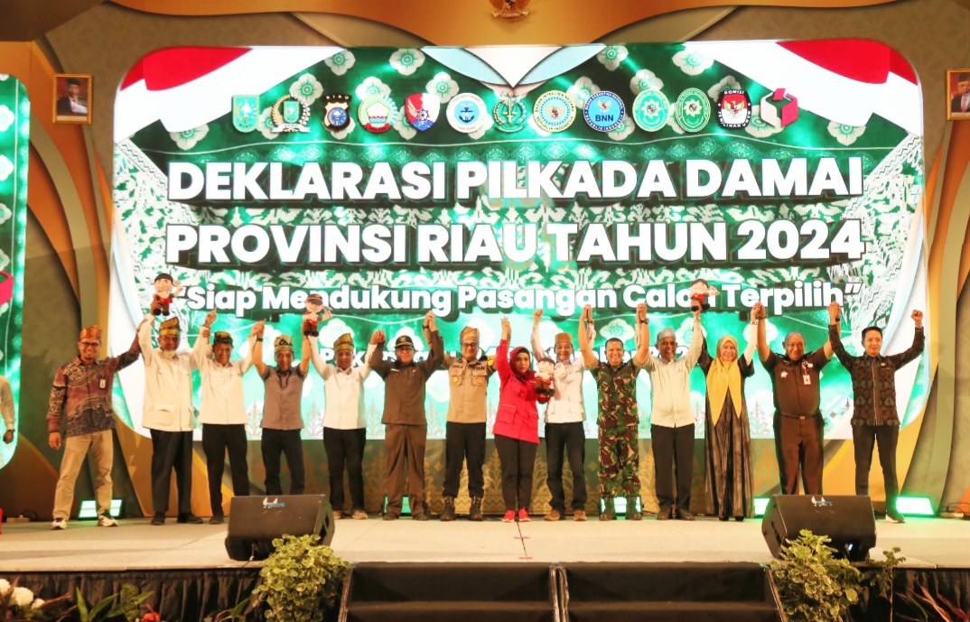 Empat Pasangan Calon Bupati Inhil Deklarasikan Pilkada Damai Se Riau