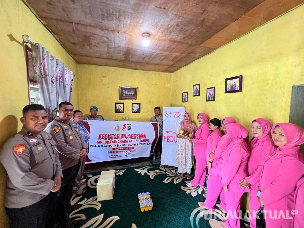 Kenang Jasa dan Pengabdian, Kapolsek TPTM Anjangsana ke Purnawirawan Polri di Rohil