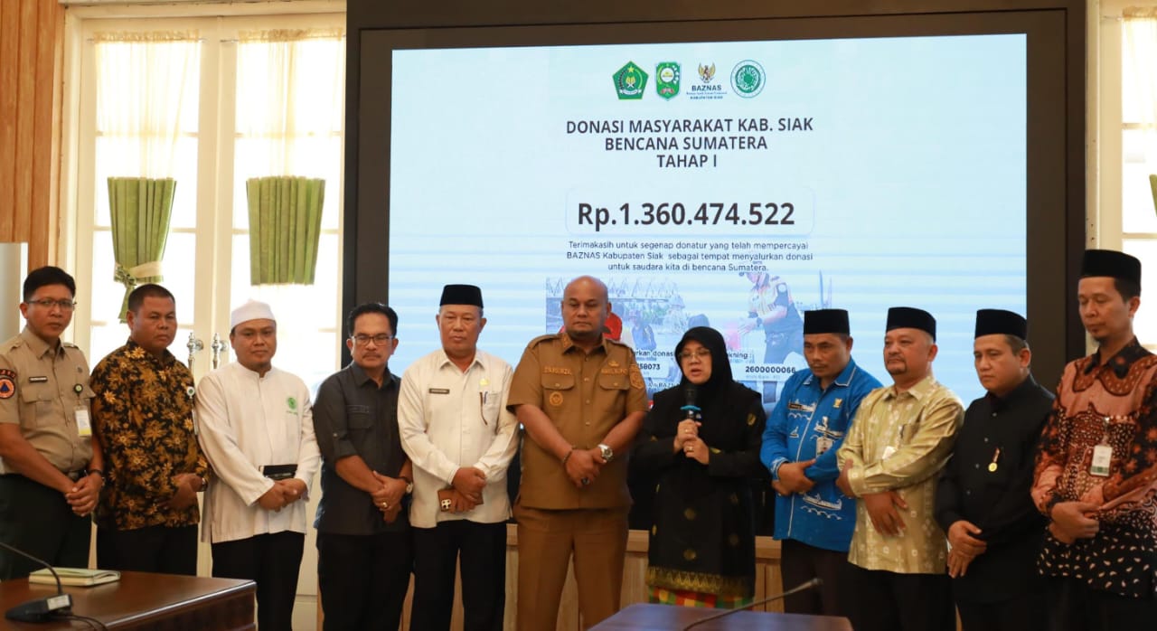 Donasi Bencana Sumatra yang Dikumpulkan Warga Siak Tembus Rp 1,3 Miliar