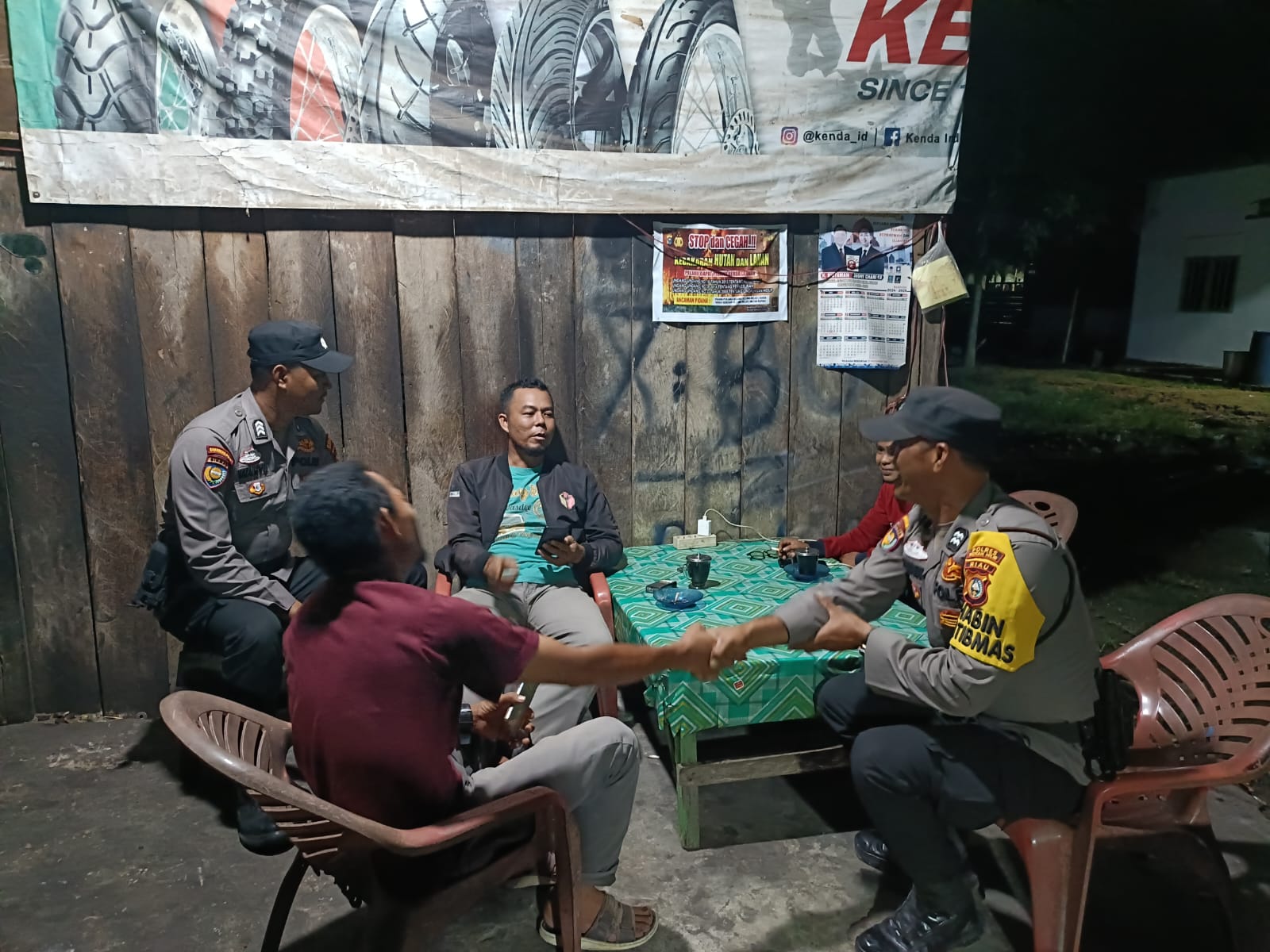 Kapolsek Bangko Pusako Dukung Satkamling, Warga Didorong Kompak Jaga Kamtibmas