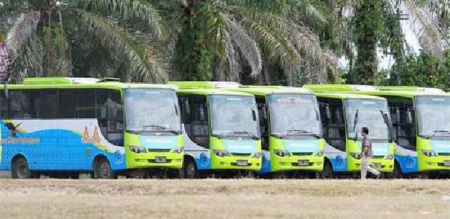 Pekanbaru Kembali Terima 25 Unit Bus Hibah dari Kemenhub