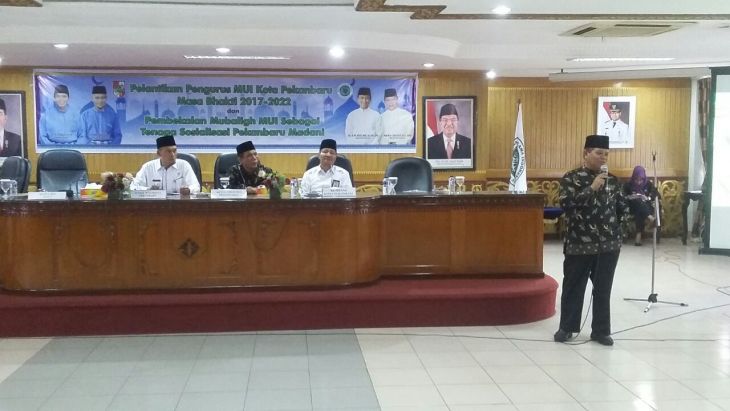 Lantik Kepengurusan MUI Pekanbaru,  Wawako Minta MUI Ikut Mensukseskan Program Pemko