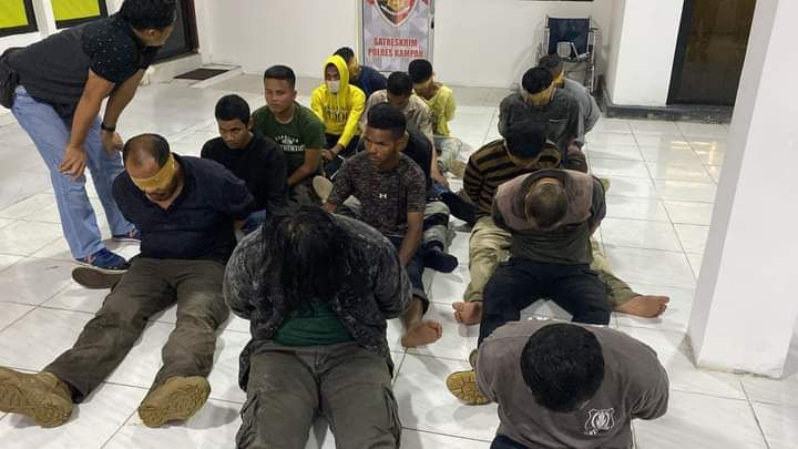 Polisi Amankan 17 Orang Dalam Aksi Bentrok Di Desa Terantang, Kampar