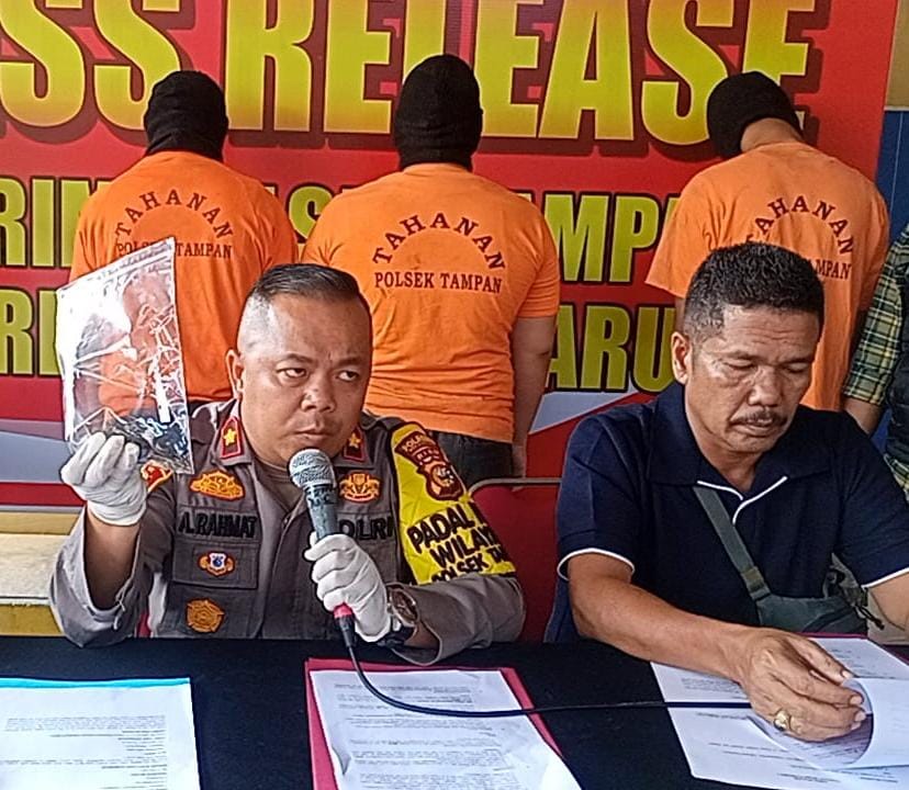Tim Opsnal Polsek Tampan Tangkap Tiga Pelaku Curanmor Modus Duplikat Kunci