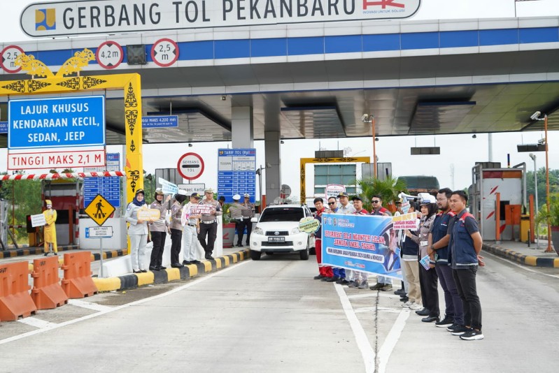 Polda Riau Kampanyekan Keselamatan Berlalu Lintas, Dukung Pilkada Aman 2024
