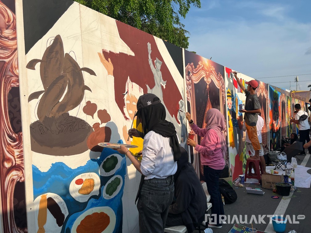 Menjaga Warisan Merangkai Peradaban, Lomba Mural Warnai Kemeriahan Kenduri Riau 2025