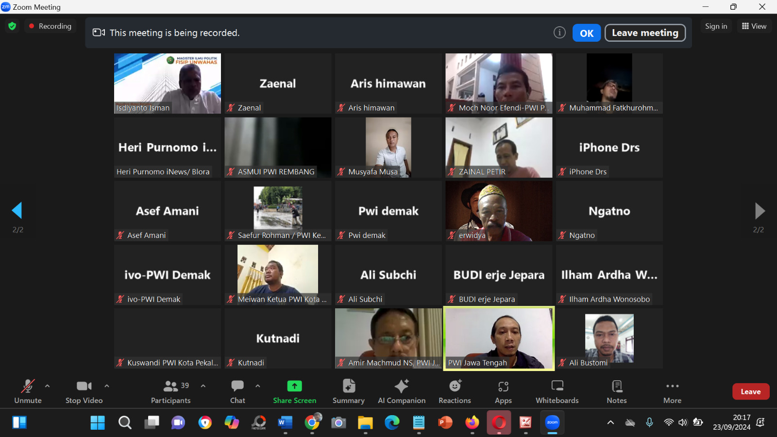Usai PWI Jawa Barat, Kini Giliran PWI Jawa Tengah Dukung Zulmansyah