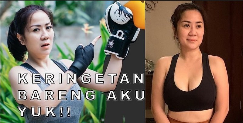 Potret Tante Ernie Olahraga, Bikin Keringetan!