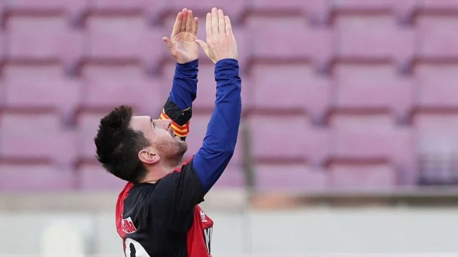 Merinding, Selebrasi Messi Saat Barcelona Hancurkan Osasuna