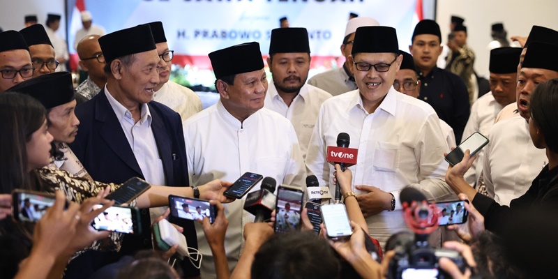 Terima Dukungan Ulama Jateng, Prabowo Harap Kekuatan Doa