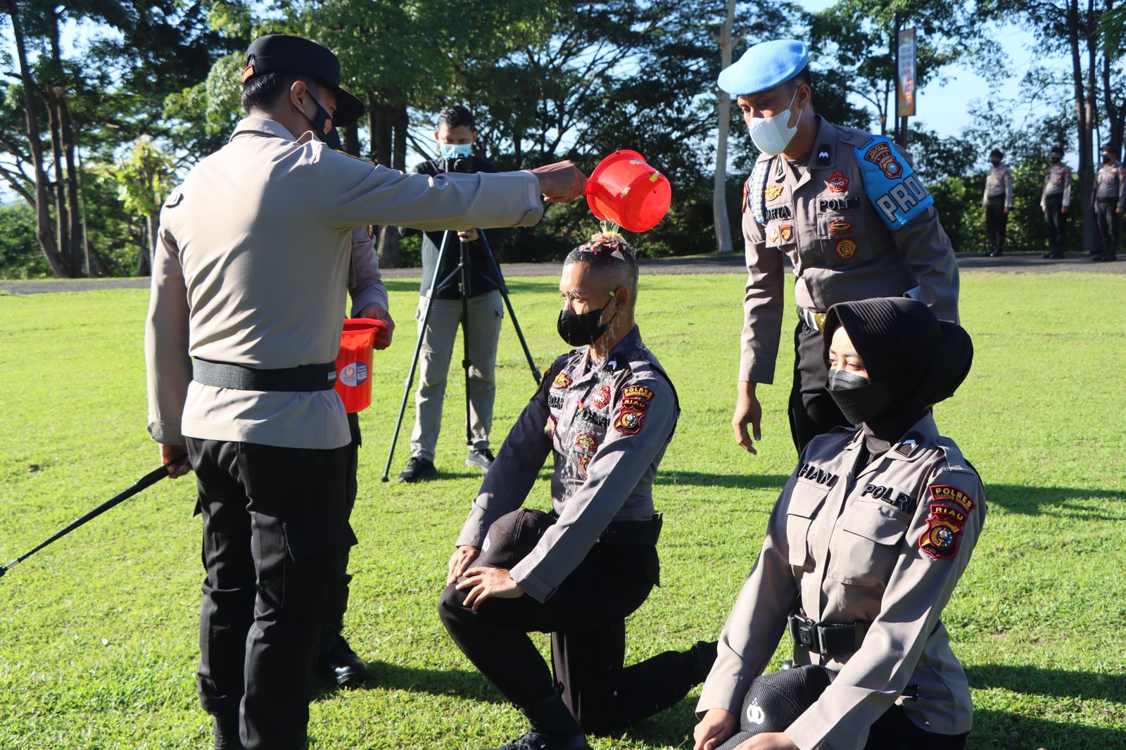 Pimpin Upacara Pembaretan, Ini Perintah Kapolres pada Bintara Remaja