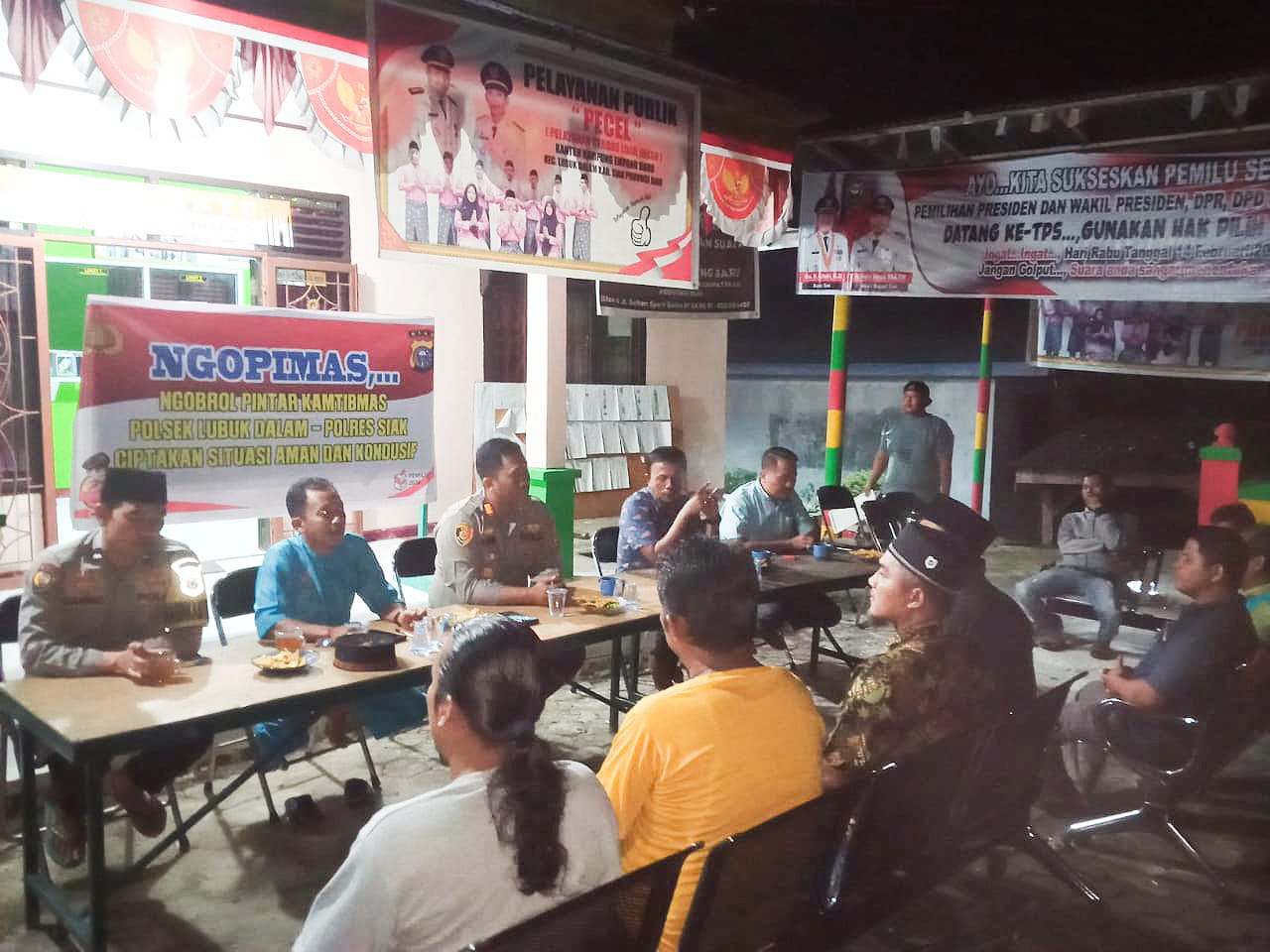 Program Ngopi Mas Jadi Sarana Cooling System Pemilu 2024 Polres Siak