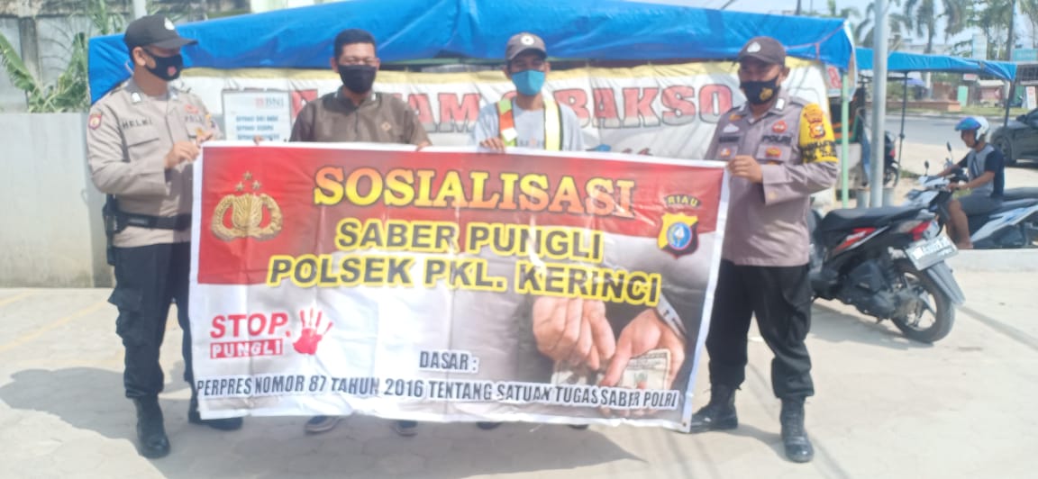 Polsek Pangkalan Kerinci Sosialisasikan Saber Pungli