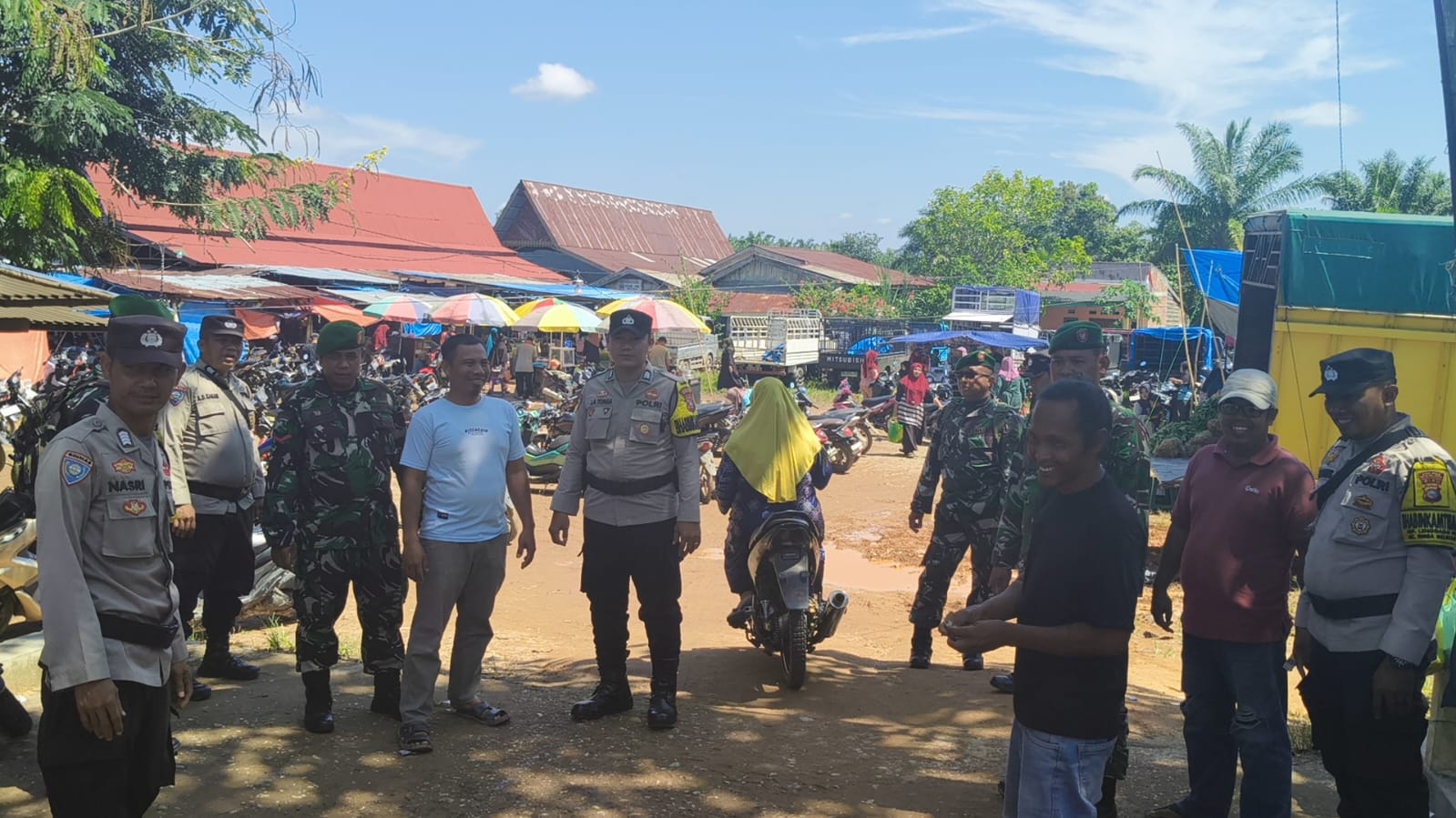 Sinergitas Polsek Rimba Melintang dengan TNI Ciptakan Kamtibmas Kondusif