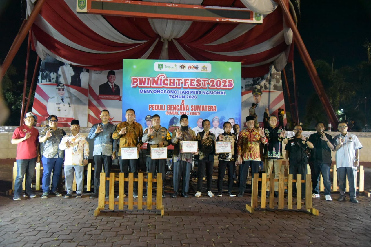 Sambut HPN 2026, PWI Bengkalis Gelar Night Fest, CFN UMKM dan Galang Dana untuk Korban Bencana