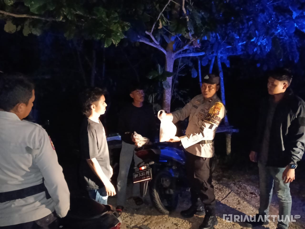 Polsek TPTM Gelar KRYD dan Patroli Blue Light Cegah Kejahatan di Rohil