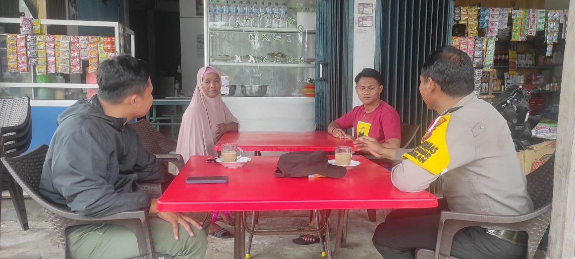 Polsek Kateman Gelar Sosialisasi dan Himbauan Pemilu Damai di Desa Air Tawar