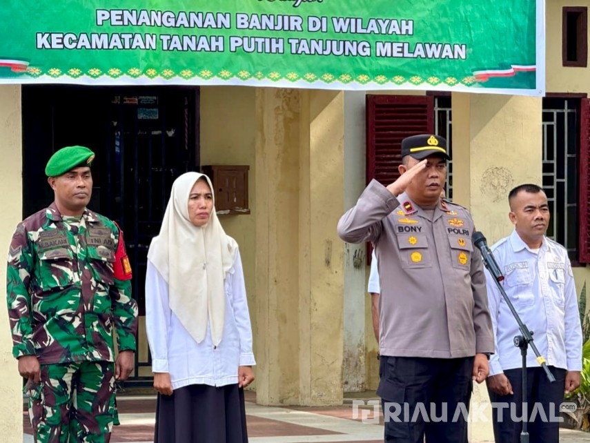 Antisipasi Bencana, Kapolsek TPTM Apel Kesiapsiagaan Banjir Bersama Forkopimcam