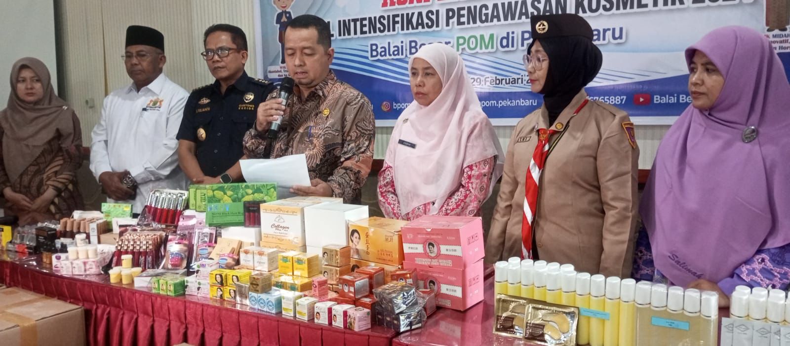BBPOM Pekanbaru Sita Ribuan Kosmetik Ilegal dan Obat Tanpa Izin