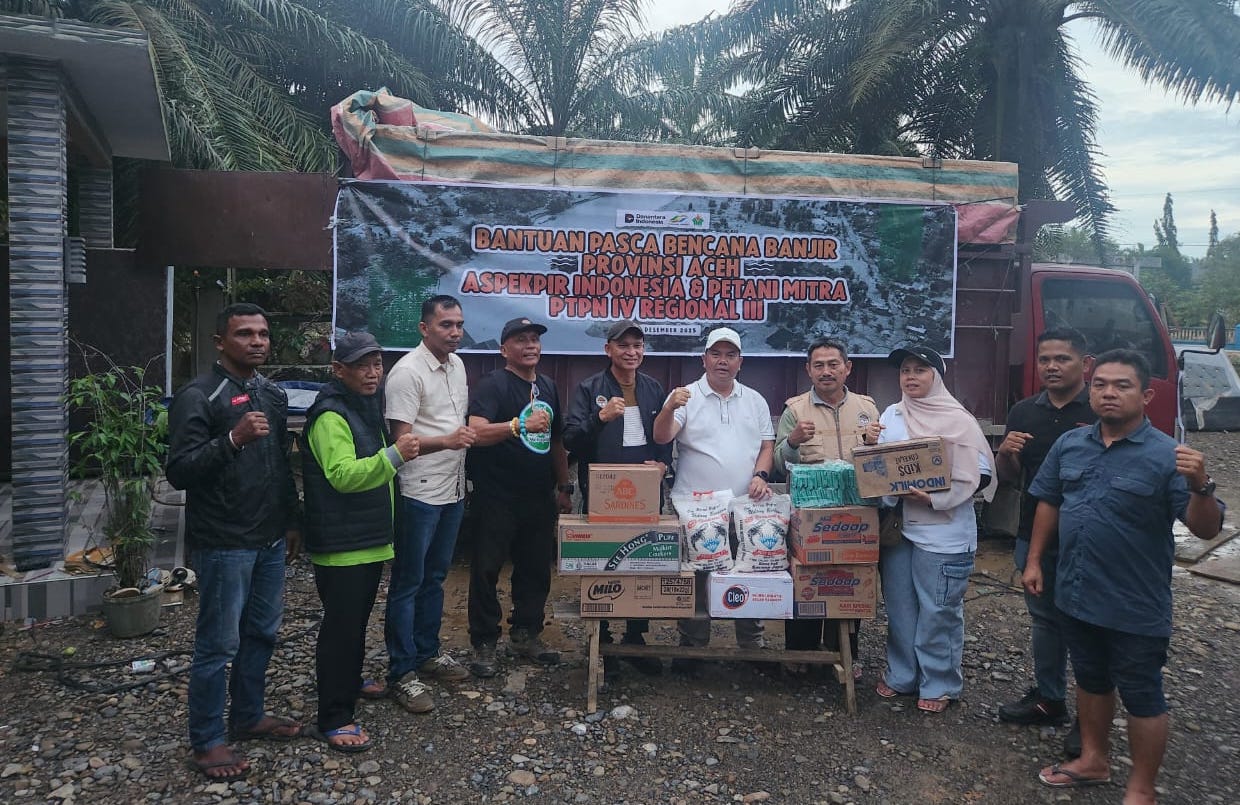 Petani Sawit binaan PTPN IV Galang Donasi untuk Korban Bencana Aceh