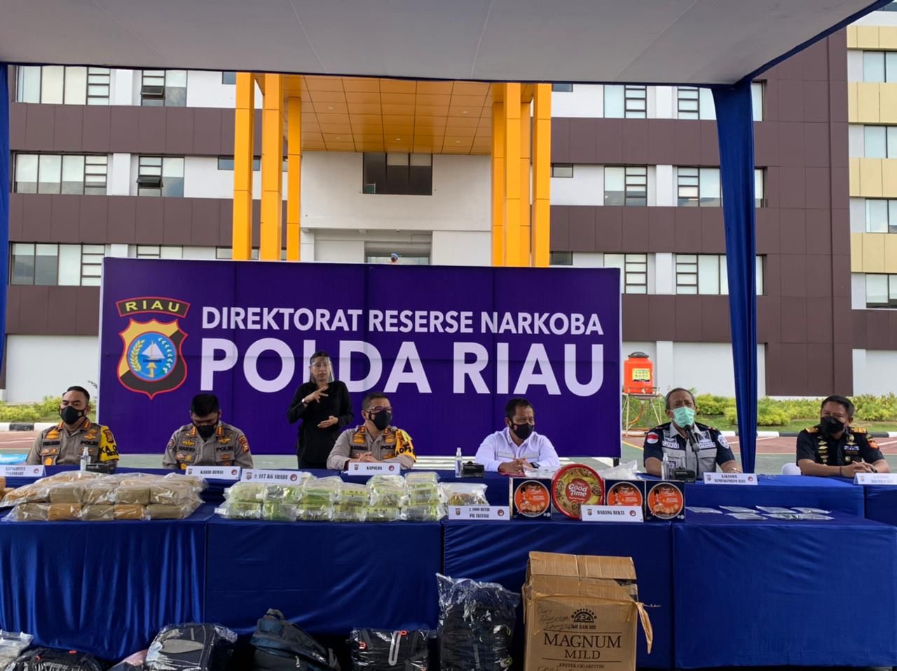 Polda Riau Bersama Bea Cukai dan Kemenkumham Riau Sita 117 Kg Sabu dan 1000 Ektasi