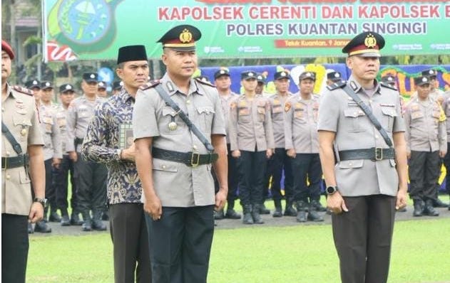 Mutasi Perwira Polri di Kuansing, Kapolsek Cerenti dan Benai Berganti