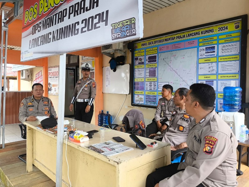 Satgas Kamseltibcarlantas Polres Kuansing Gelar Patroli di Sekitar KPU dan Bawaslu Jelang Pilkada 2024