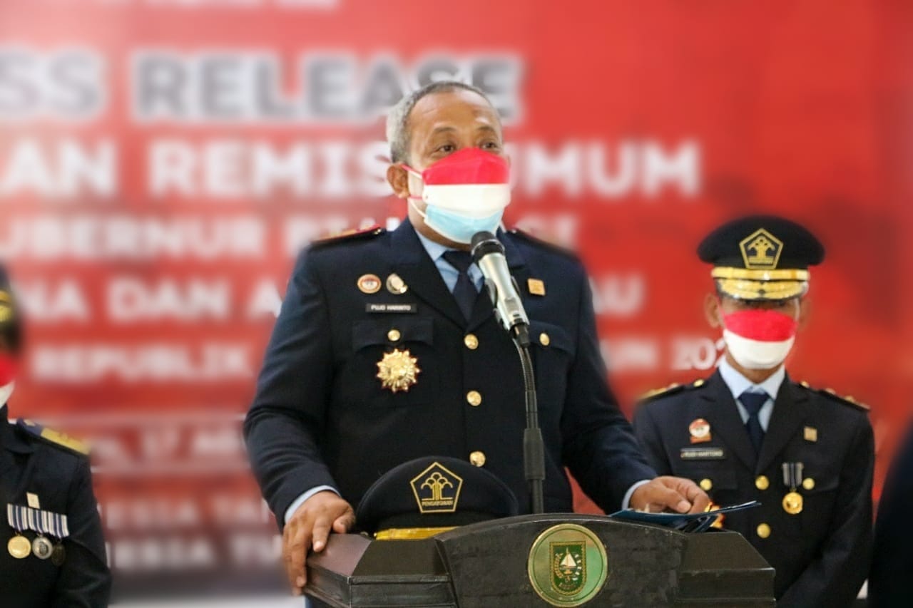 Kemenkumham Riau Beri 4 Warga Binaan Remisi Raya Nyepi 2022