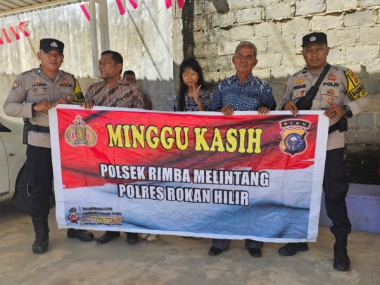 Minggu Kasih, Polsek Rimba Melintang Sampaikan Imbauan Kamtibmas kepada Jemaat GBI