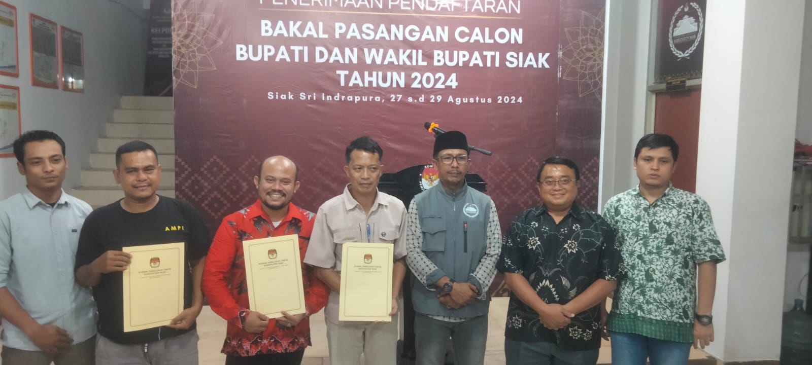 KPU Siak Tetapkan Tiga Pasangan Calon Bupati dan Wakil Bupati Siak 2024