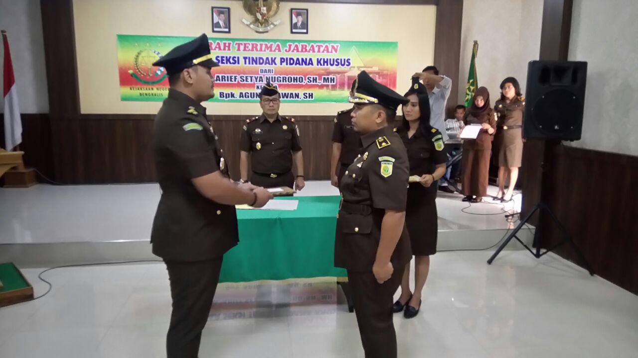 Kasi Pidsus Kejari Bengkalis Sertijab