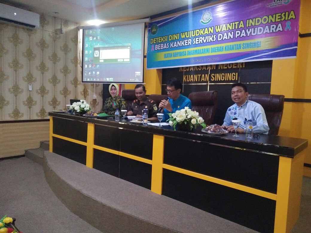 IAD Kejari Kuansing Sosialisasikan Bahaya Kanker