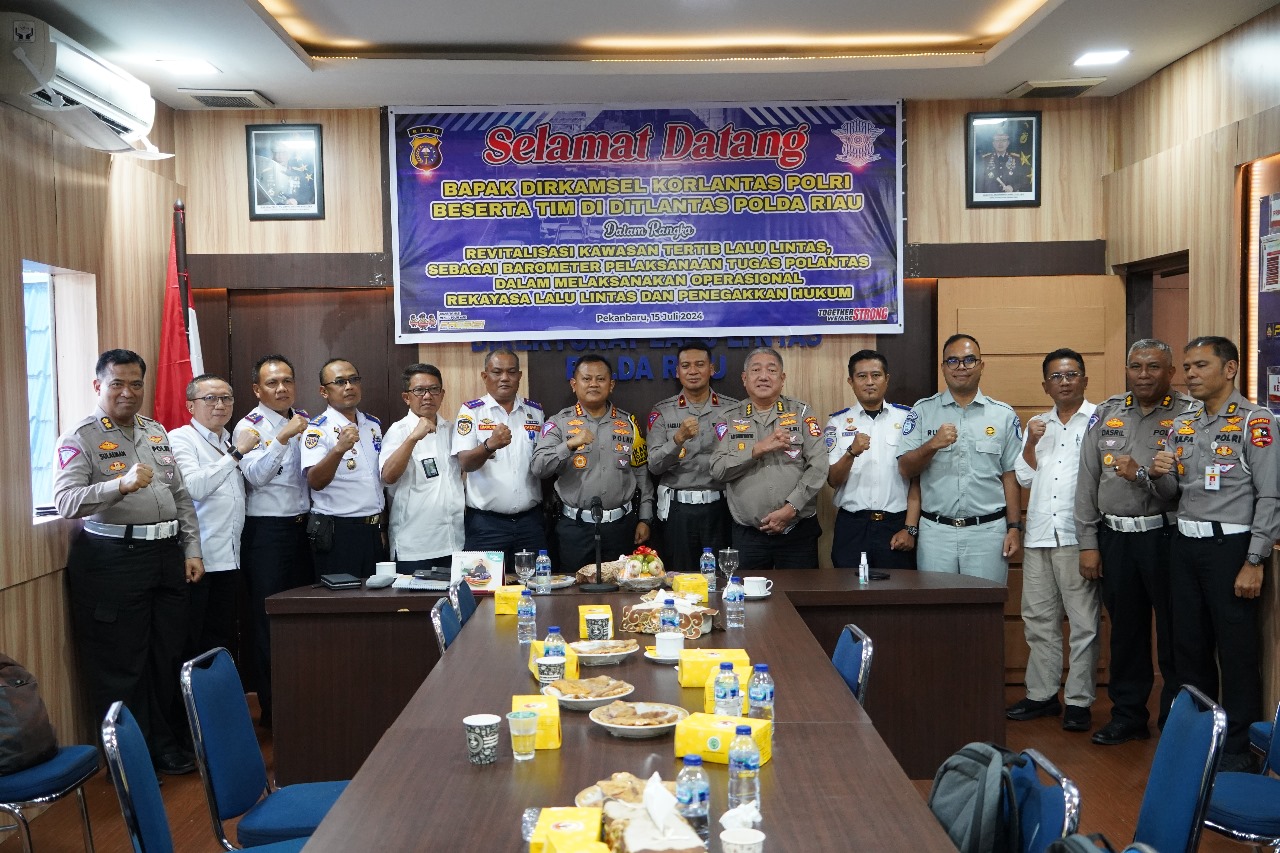 Korlantas Polri Sambangi Ditlantas Polda Riau, Ini Agendanya