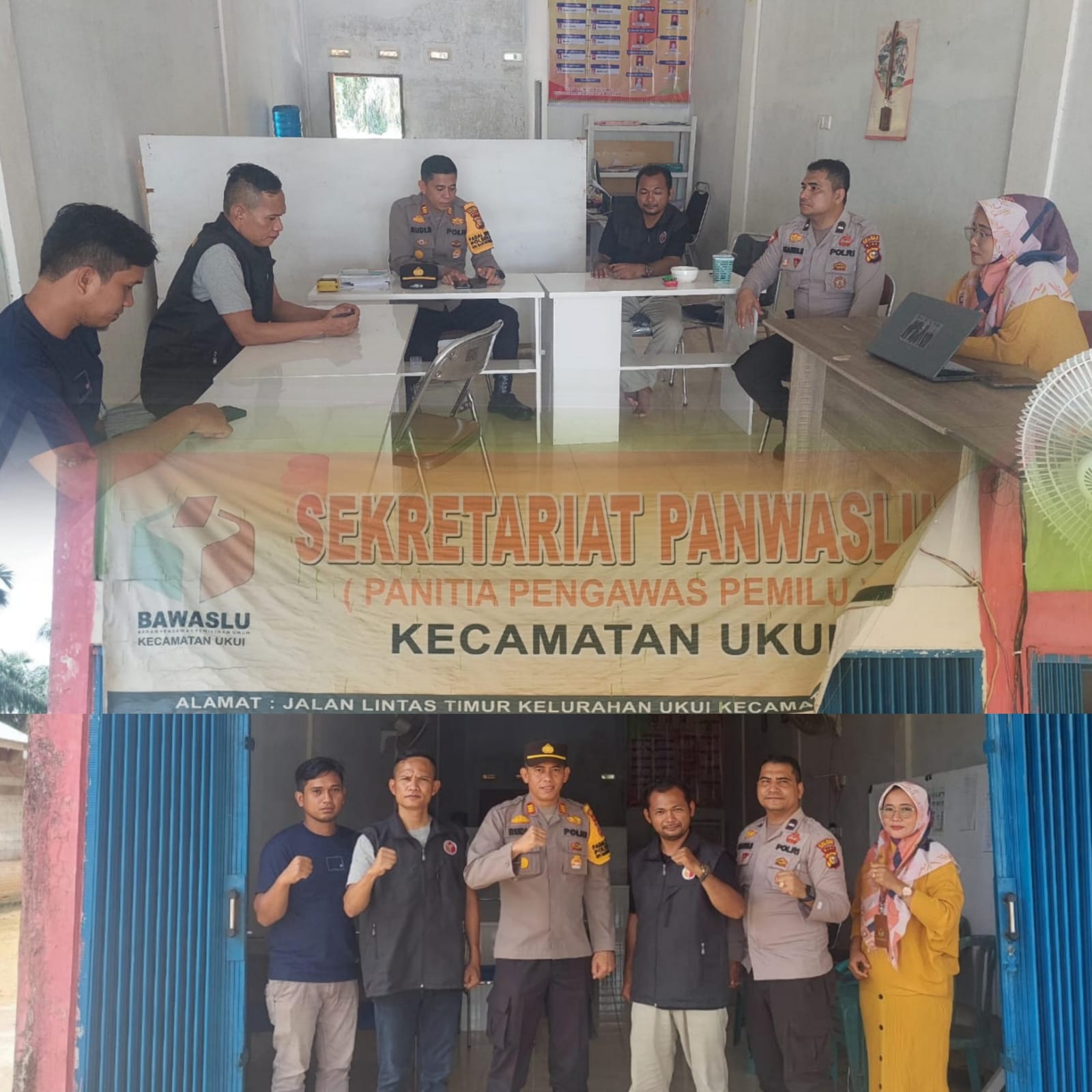 Sinergitas Polsek Ukui dan Panwaslu Jaga Stabilitas Politik Jelang Pilkada