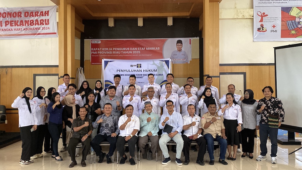 PMI Riau dan LBH Pekanbaru Gelar Penyuluhan Hukum untuk Relawan dan Masyarakat