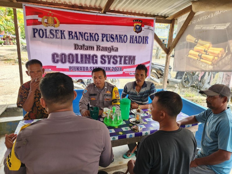 Polsek Bangko Pusako Gelar Cooling System untuk Wujudkan Pilkada Damai 2024
