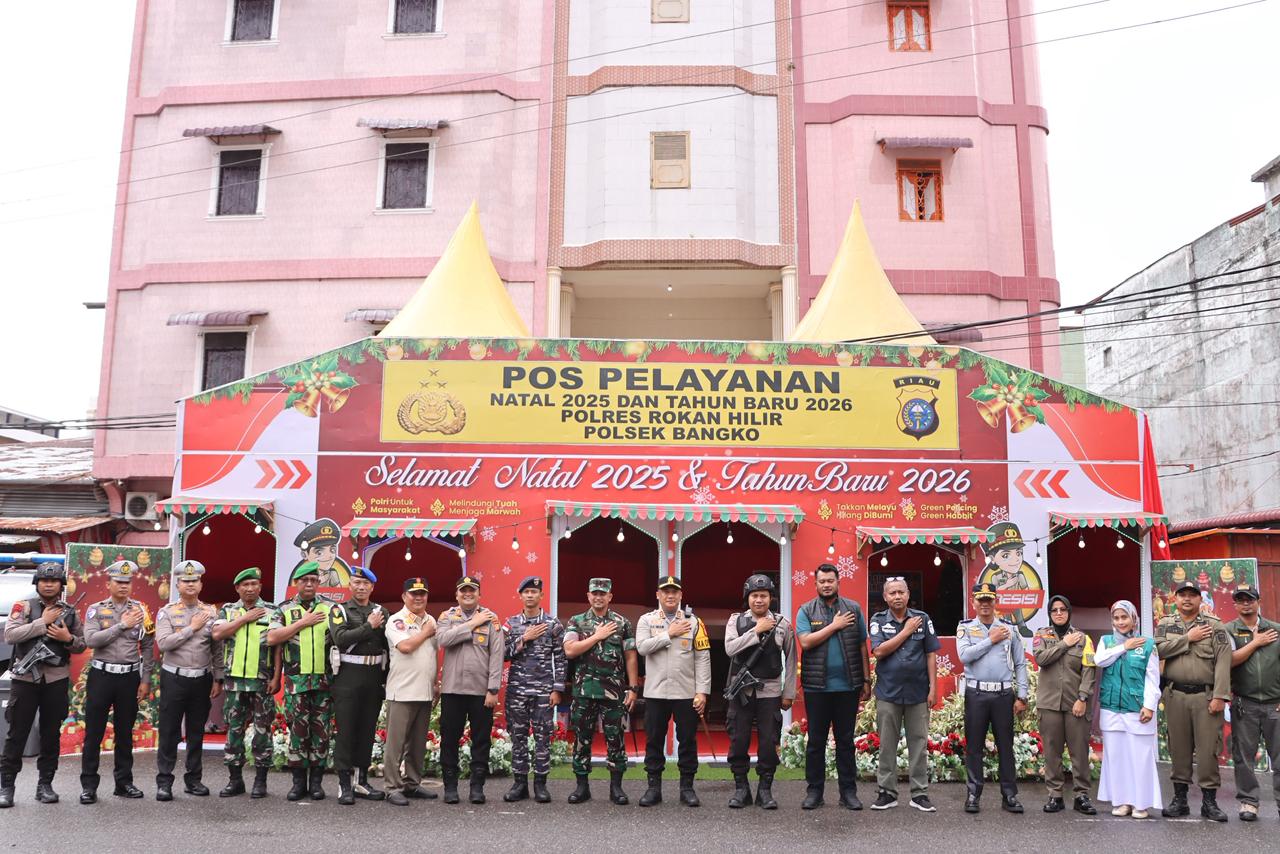 Kapolres Cek Pos Pelayanan Nataru di Rohil