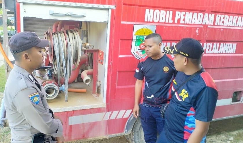 Polsek Langgam Cek Kesiapan Pemadaman Kebakaran Menjelang Pilkada