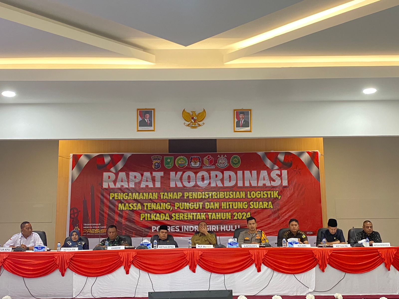 Gelar Rakor Lintas Sektoral, Kapolres Inhu Ajak Bersama Sukseskan Pilkada