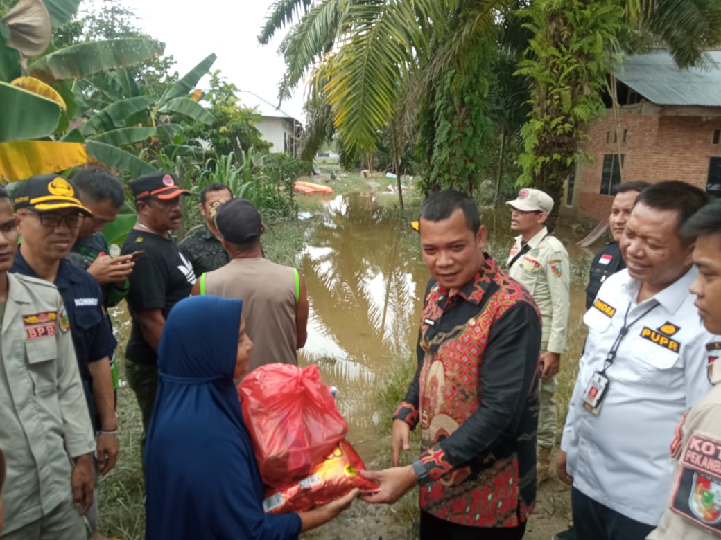 Tinjau Lokasi Banjir, Pj Walikota Pekanbaru Sebut Bakal Maksimalkan Normalisasi Sungai dan Drainase