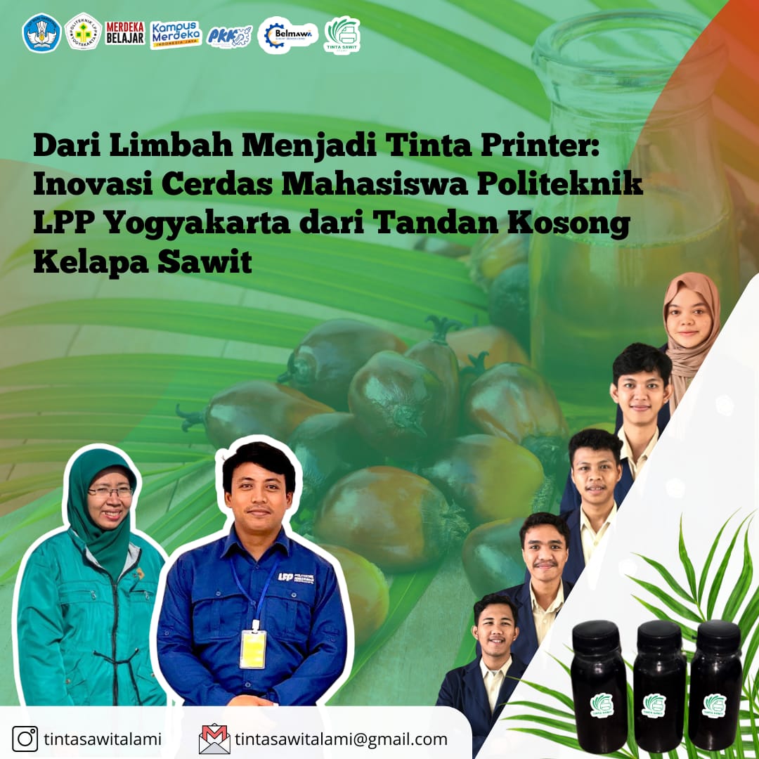 Mahasiswa LPP Yogyakarta Ciptakan Tinta Printer Inovatif dari Limbah Tandan Kosong Kelapa Sawit
