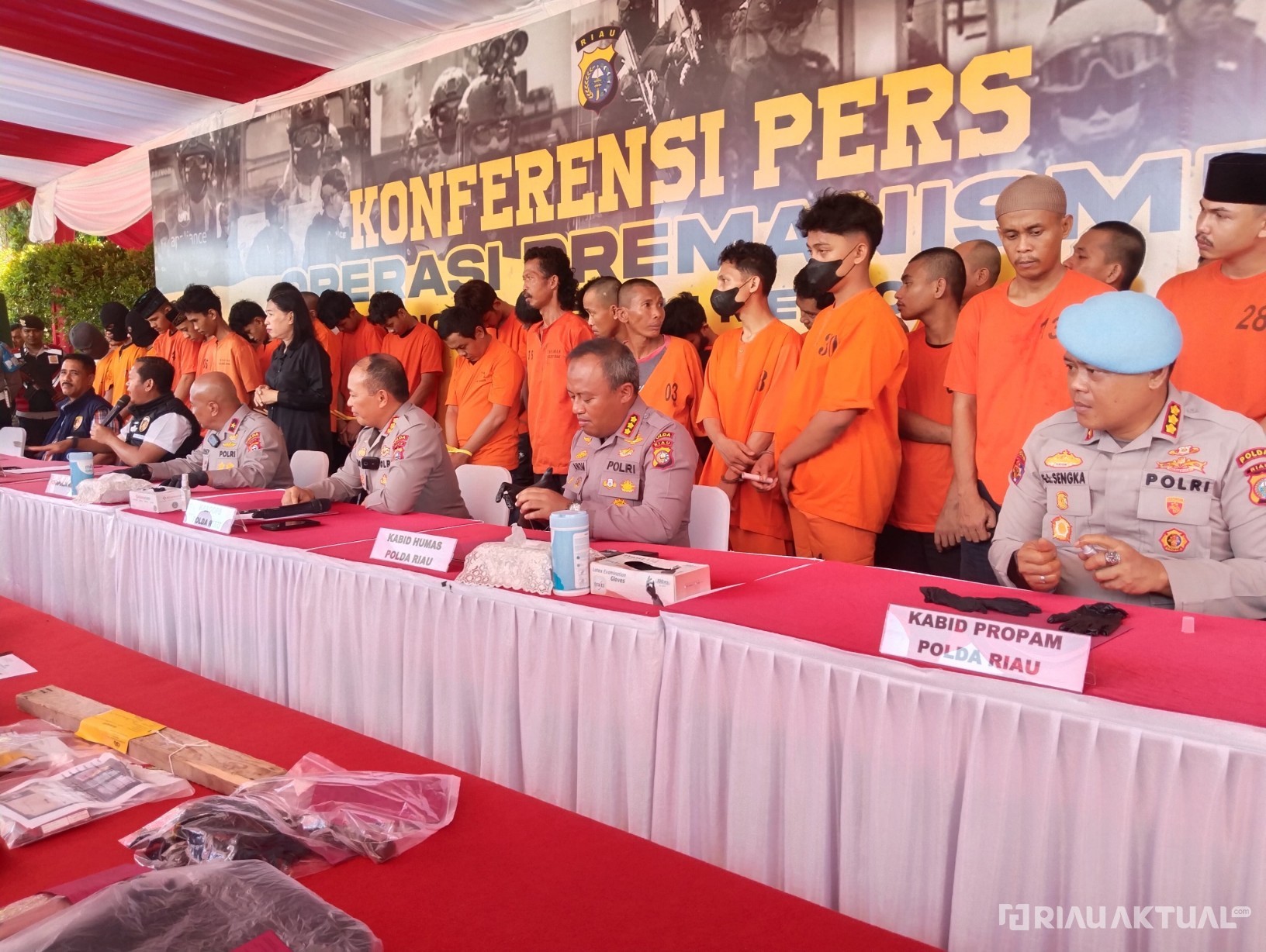 Polda Riau Tangkap 169 Tersangka Premanisme, 13 di Antaranya Anak di Bawah Umur